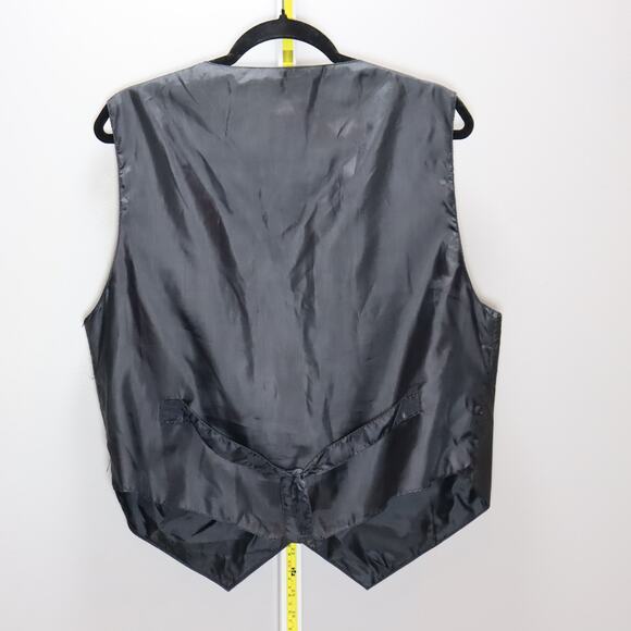 Learsi Genuine Leather Quilted Vest Black Snap Front Size L - Picture 2 of 4